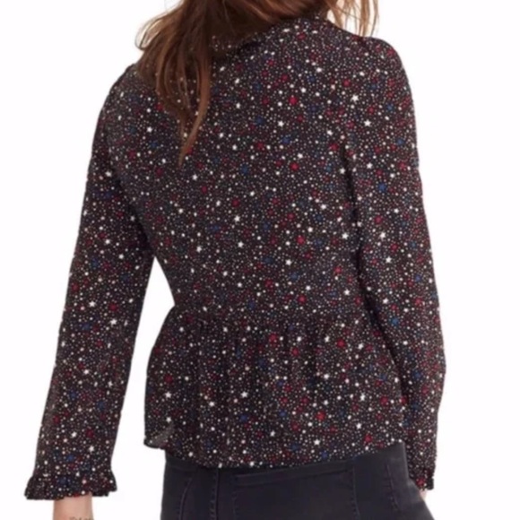 Madewell 100% Silk Ruffle Hem Wrap Blouse M - Picture 6 of 8